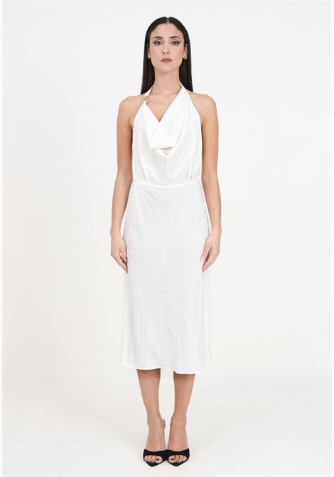Women's white allover logo dress ELISABETTA FRANCHI | AB57241E2360